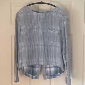 Cloth & Stone Distressed Gauze Long Sleeve